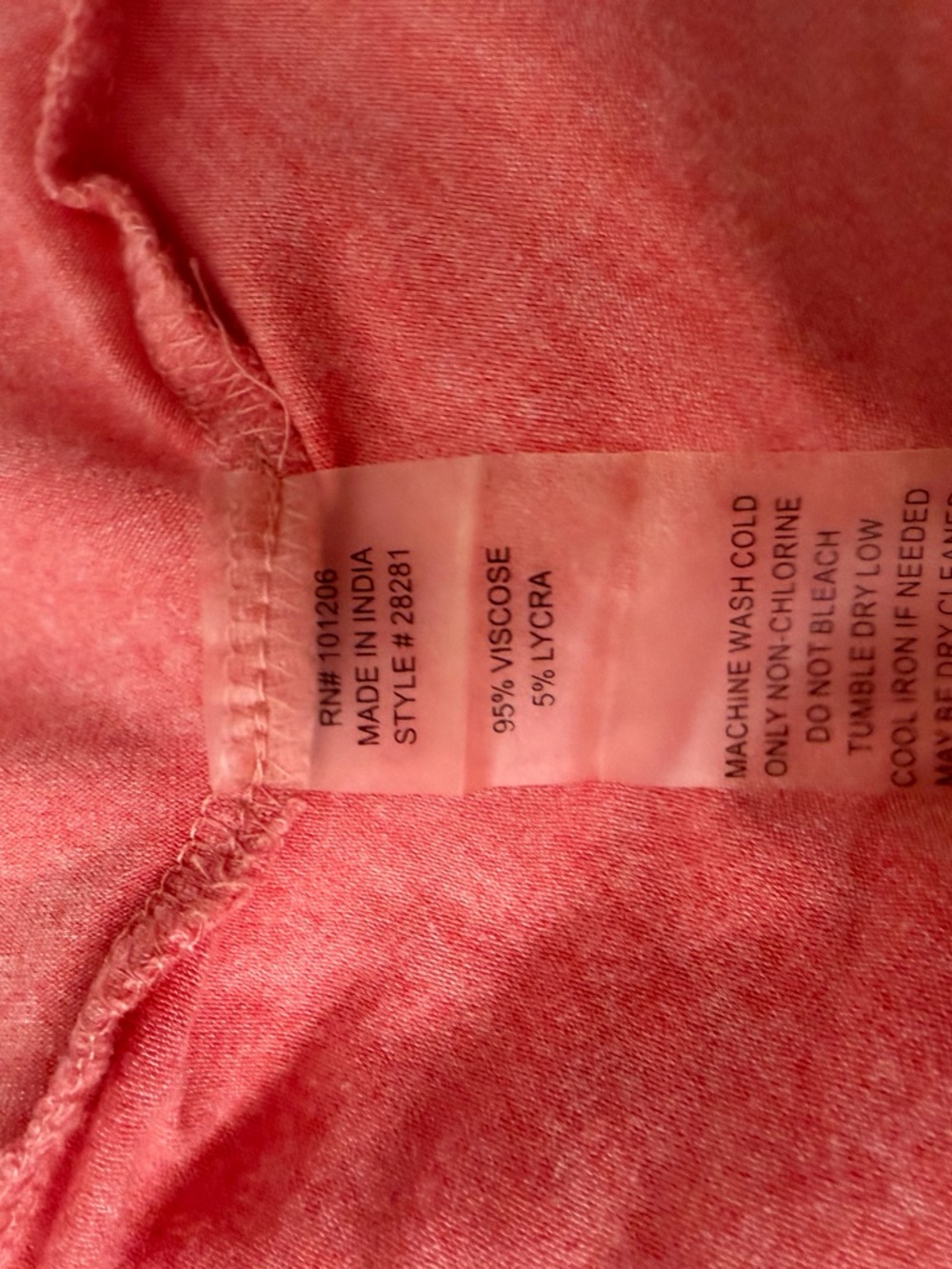 Soft Surroundings Coral Pink V-Neck Embroidered High and Low Tunic Top Size L - Picture 11 of 11